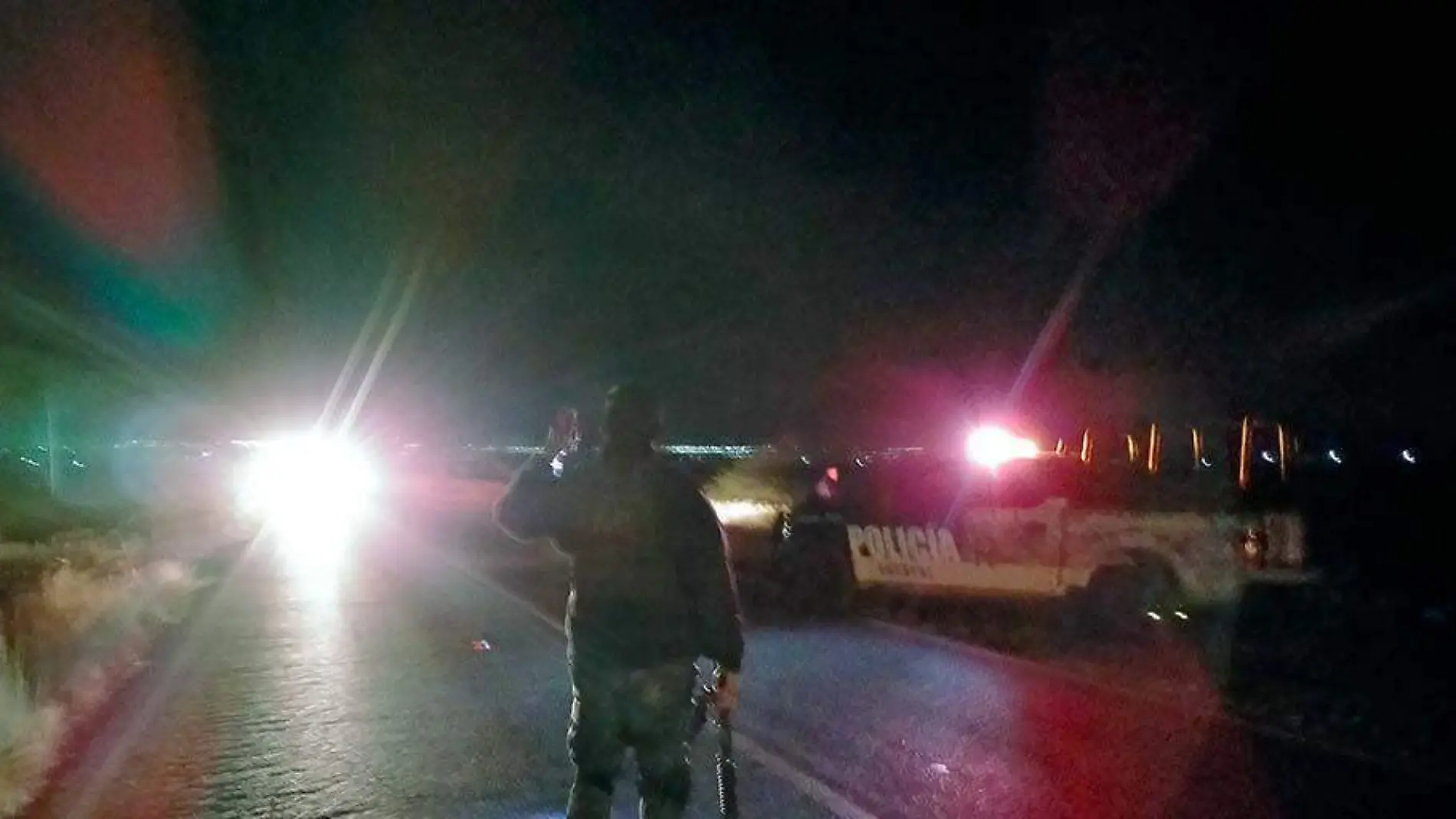 Operativo policiaco en la carretera de Santiaguillo, Fresnillo, Zacatecas